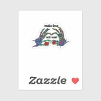 Skeleton Hand Heart Design Sticker