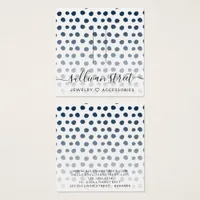 Blue Polka Dot Hair Clip Display Card