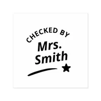 Personalized Teacher Name Checked By Grading Self-inking Stamp