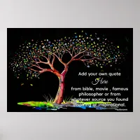 *~* Black Tree AP81 Artistic Ethereal DIY Quote Poster