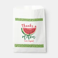 One in a Melon Glitter Watermelon First Birthday Favor Bag