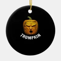 Trumpkin – Funny Donald  Pumpkin Halloween  Ceramic Ornament