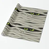 Mummy Eyes Halloween Green ID685 Wrapping Paper