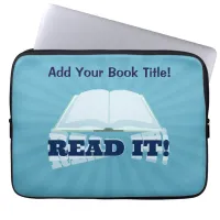 Read It! Instant  Book Promotion Design Laptop Sleeve