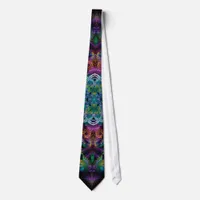 Psychedelic Chakra Fractals Templia Tie