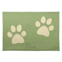 Personalized Cute Paw Cloth Placemat