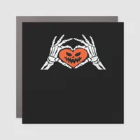 Skeleton Hands A Spooky Halloween Heart Classic Car Magnet