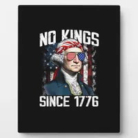No Kings In America Patriotic Vintage Graphic Look Plaque