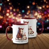 Foal & Lamb Best Friends Share a Touching Moment Mug