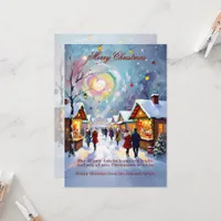 Whimsical Holiday Market Merry Christmas 5x7 Card