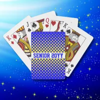 Blue and Yellow 2025 High School Senior Poker Cards