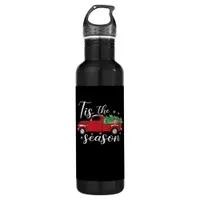 Fun Christmas Tis The Season Holiday Stainless Steel Water Bottle