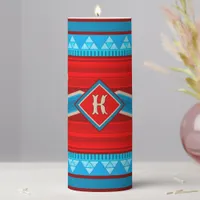 Southwest River Canyon Red Turquoise Personalized Pillar Candle