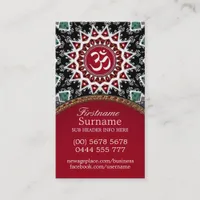 White Om Reiki Yoga New Age Business Cards