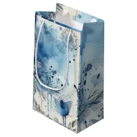 Blue Watercolor Ephemera Small Gift Bag