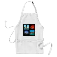 Orlando, Miami, South Beach Collage Adult Apron