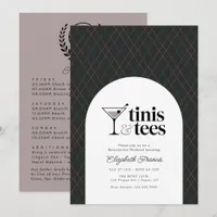 Luxury Tinis & Tees Golf Bachelorette Weekend Invitation