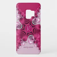 Fractal Pink Swirls Monogram Samsung S3 Case-Mate Samsung Galaxy S9 Case