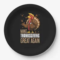 Make Thanksgiving Great Again Funny Turkey Trumpki Paper Plates