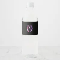 Heart Skeleton Hands Halloween Pastel Goth Eyeball Water Bottle Label