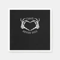 Skeleton Heart Hands Funny Classic Style Napkins