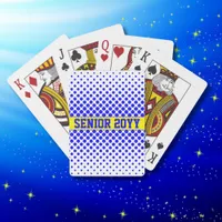 Blue Yellow and White Senior 2024 Playing Cards