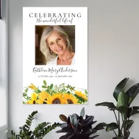 Sunflower Funeral Welcome Poster