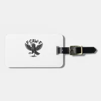 Halloween F-Caw-F Bird Crow Women Men Minimal Clea Luggage Tag