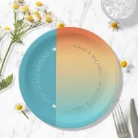 Mood Gradient Wedding Tropical Sky ID741 Paper Plates