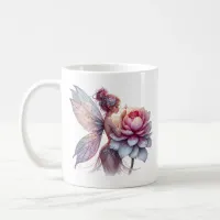 Fairy Holding an Over-sized Flower Personalized Coffee Mug