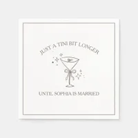 "Tini Bit Longer" Espresso Martini Bachelorette Napkins