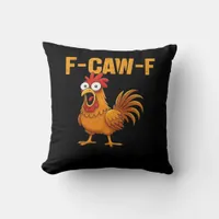 F-Caw-F-Chicken Essential Simple Design Throw Pillow