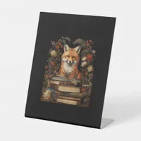 Cottagecore Aesthetic Book Lover Goblincore Retro  Pedestal Sign