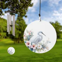 Tropical Egret Bird Coastal Wind Chime Wind Chime