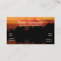 Sunset Silhouette Skies Business Card