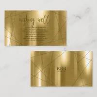 Metallic Geometric Wishing Well Gold ID648 Enclosure Card