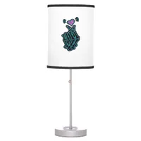 Beautiful Skeleton Hands With A Heart Signal For H Table Lamp