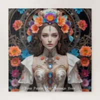 Floral Winged Muse of the Enchanted Garden Jigsaw Puzzle