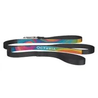 Groovy Colorful Psychedelic Retro Personalized Dog Pet Leash