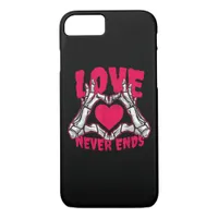 Funny Valentines Day Skeleton Heart Hands iPhone 8/7 Case