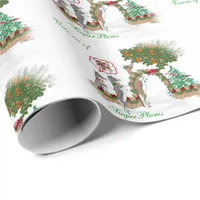 Goat Christmas Visions of Sugar Plums Wrapping Paper