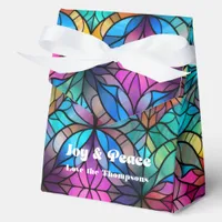 Stained Glass Personalized Holiday Favor Boxes