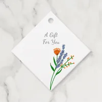 Simple Minimalist Wildflower Boho Chic Favor Tags