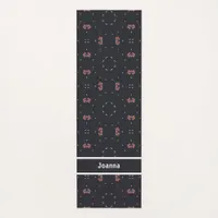 Stars And Unique Spaceship Pattern Yoga Mat