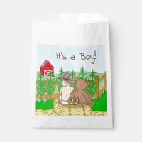 It's a Boy | Baby Shower | Lil Cowboy Teddy Bear   Favor Bag