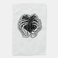 Skeleton Heart Hands Funny Playful Mood Garden Flag