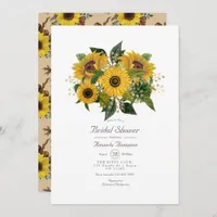 Rustic Sunflower Country Barn Bridal Shower Invitation
