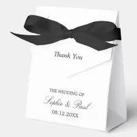Elegant Minimalist Wedding Thank You Favor Box