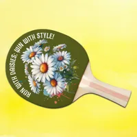 Monogram Run with daisies: win with style Green | Ping Pong Paddle