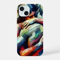 Lover's Embracing ai Oil Paint Style iPhone 15 Case